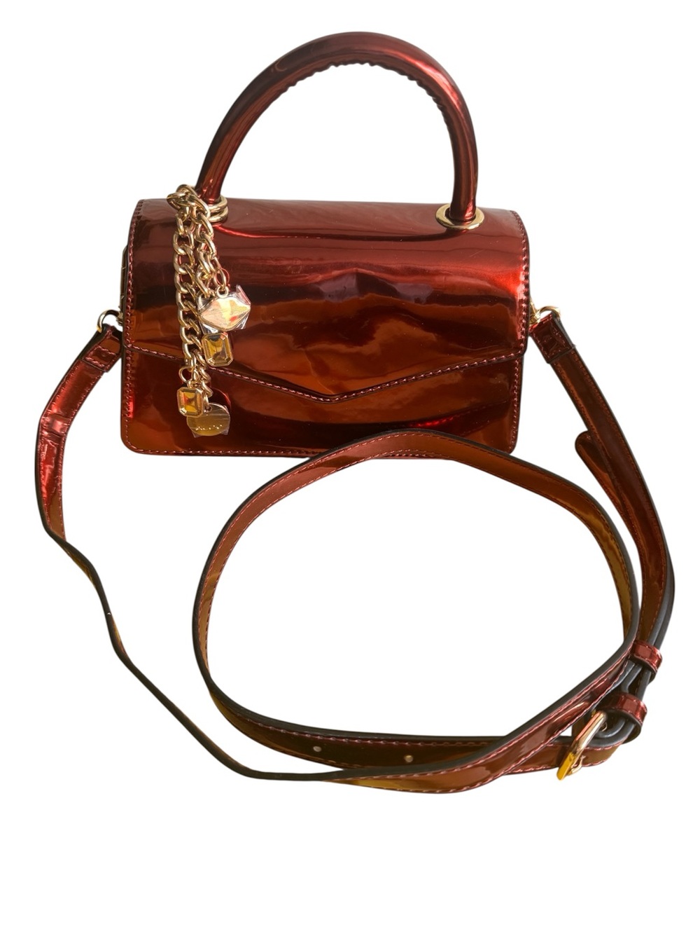 Aldo Small Metallic Red Handbag - Picture 1 of 5
